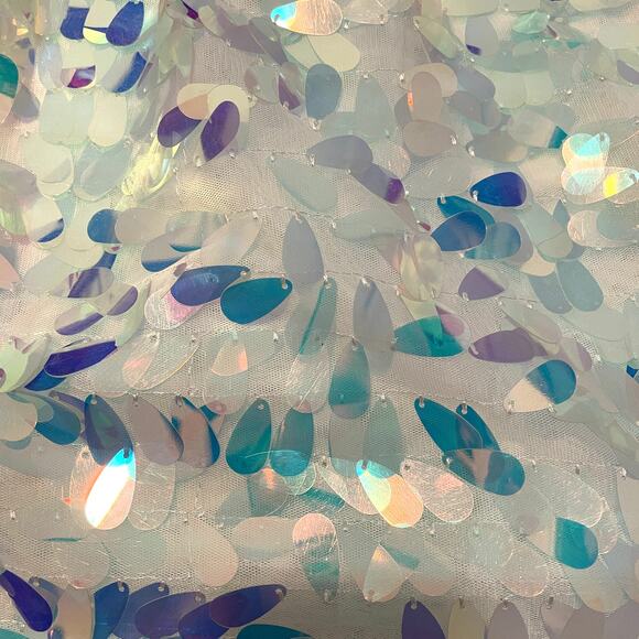 Unicorn tears iridescent multicolor mermaid sequin skirt small SK 2871 - Picture 8 of 11